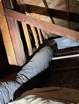 Attic rafters and HVAC ductwork - common causes of attic mold